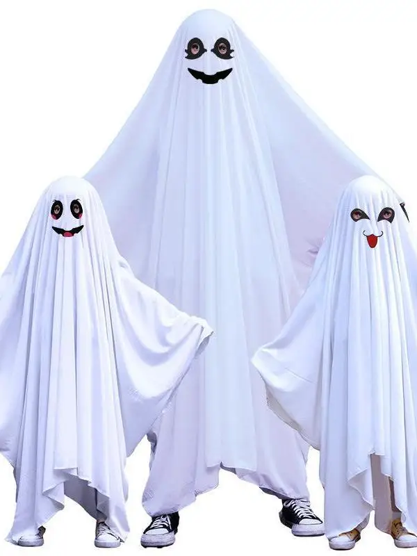 loween Ghost Costume Cloak eup Par Adult Children's Clothes Performance Outfit Polyester Material Traditional Chinese...