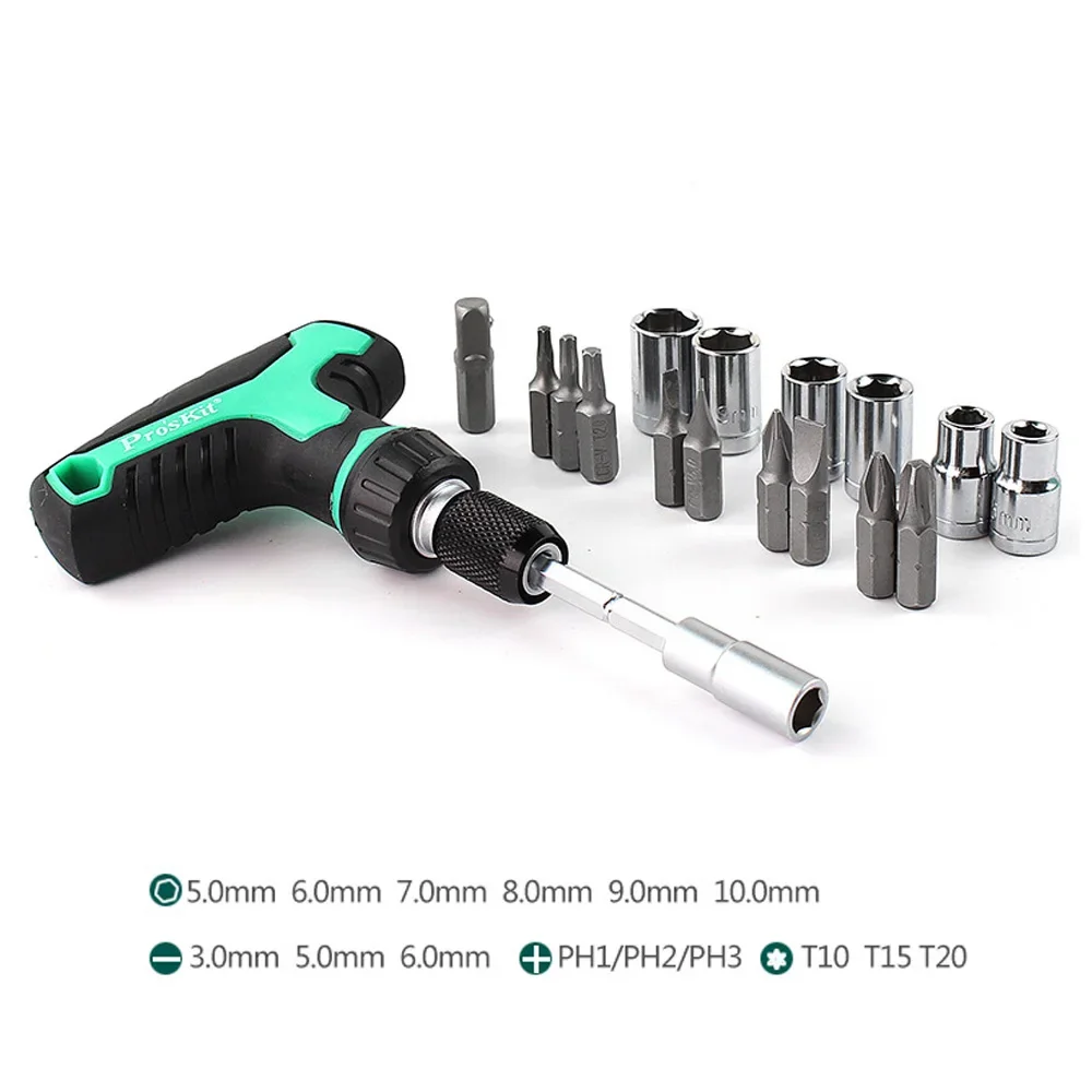 100% Original Pro\'skit SD-2320M 18 in 1 Screwdriver Set Adjustable Magnetic Mini Ratchet Multifunctional Combined Packages