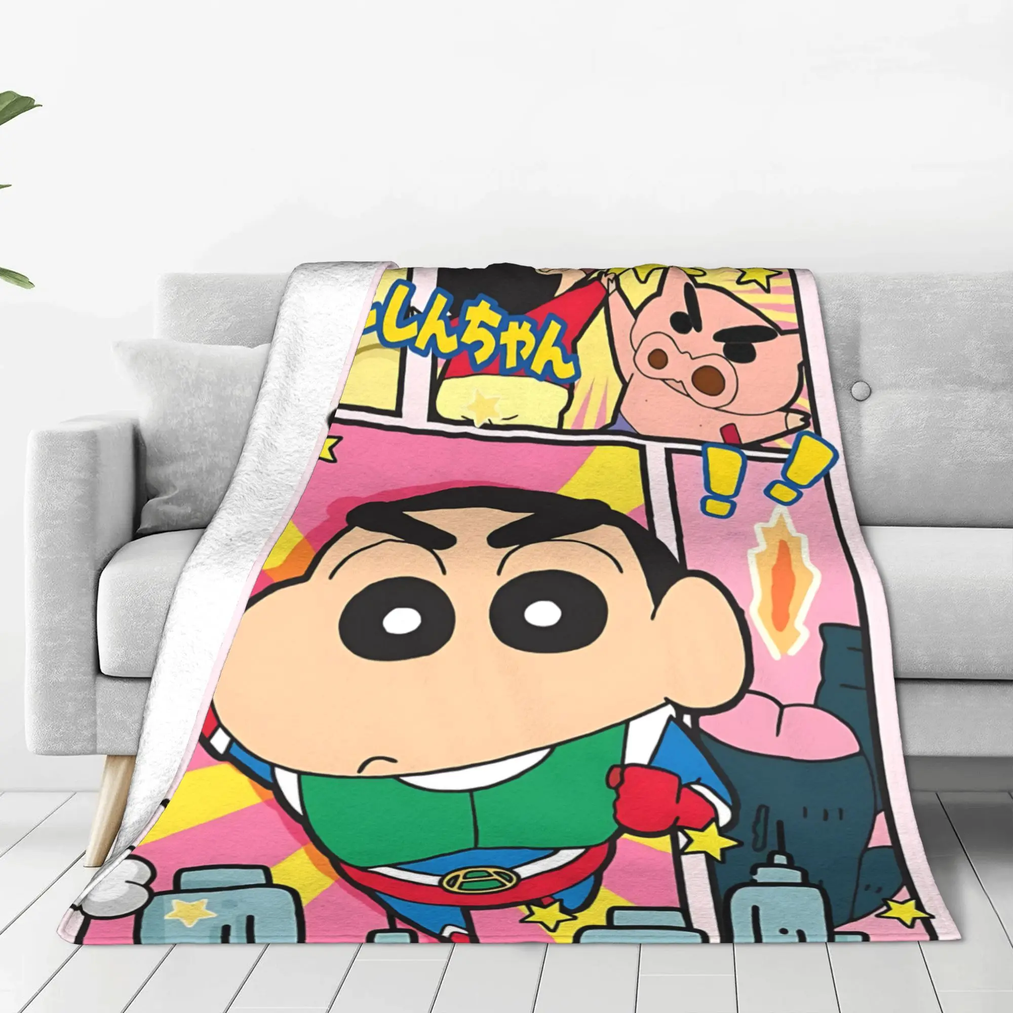 1PC Home Crayon Shin chan‌s Blanket Throw Blanket  Novelty Warm Blanket All Season Gift