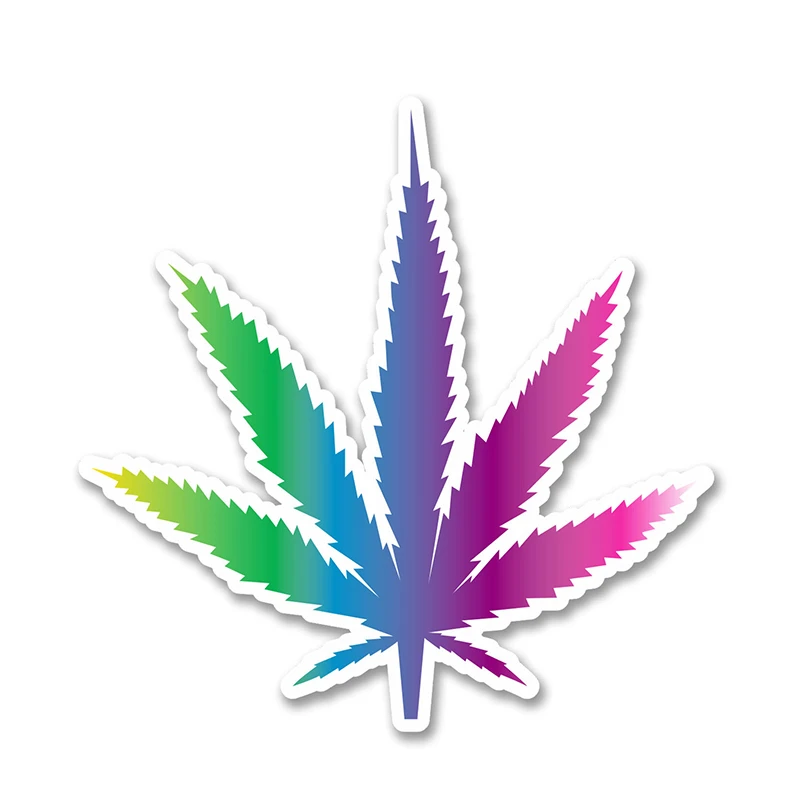 Cannabis Vinyl Sticker Decal Leaf Laptop Medical Weed Decal Rear Windshield Car Sticker Waterproof Decor