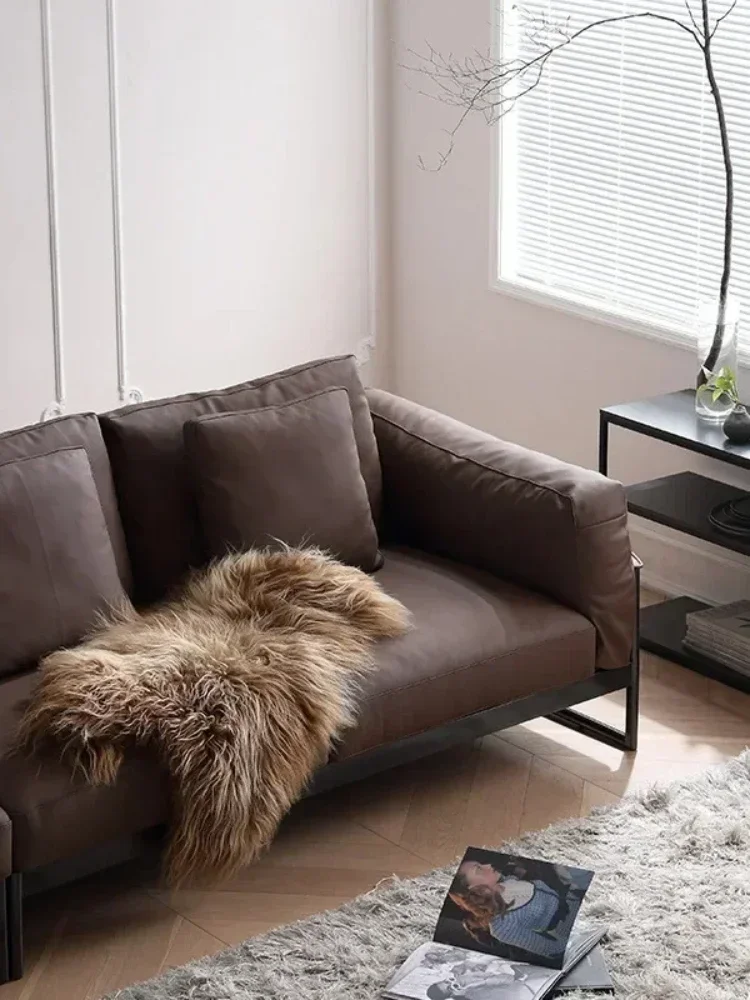 modern minimalist luxury apartment Nordic designer  first layer cowhide