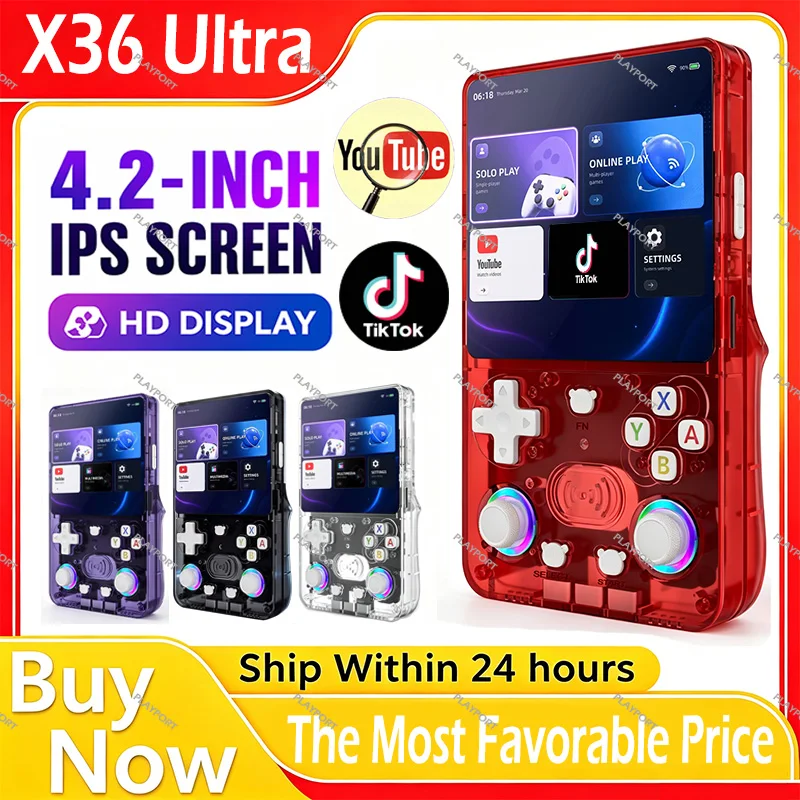 X36 Ultra Retro Handheld Game Player Online Mode 4.2