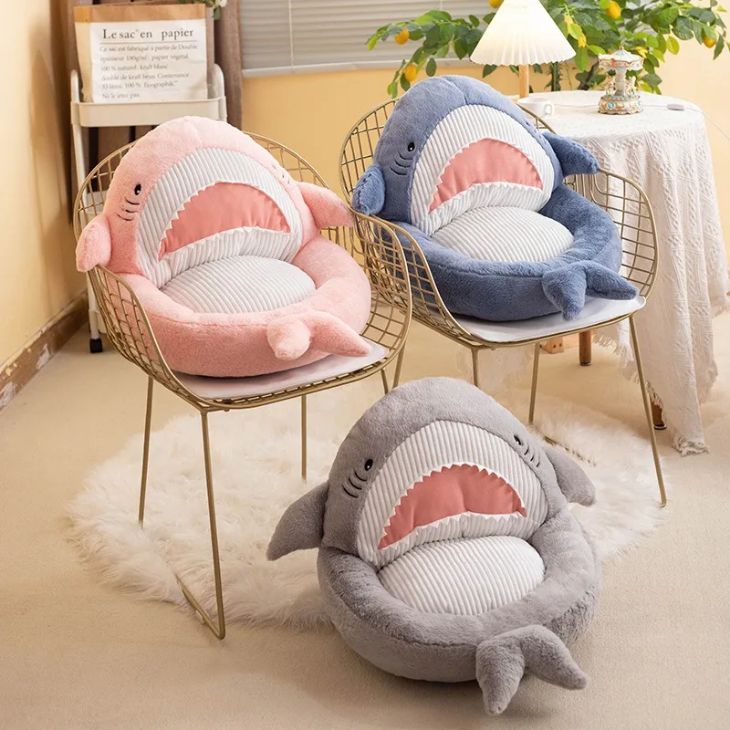 Cute Cartoon Shark Cushion Backrest One Chair Office Can Sit Tatami Students Dormitory Butt Cushion