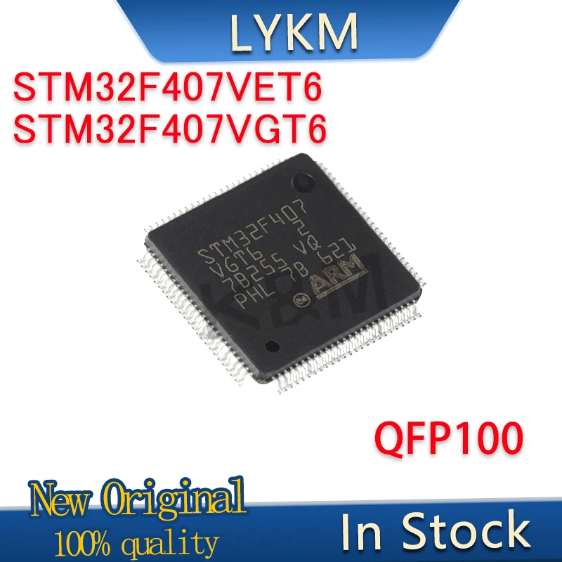 1/PCS New Original STM32F407VET6 STM32F407 VET6 STM32F407VGT6 STM32F407 VGT6 QFP100 microcontroller In Stock