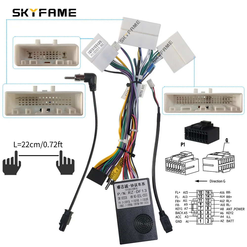 SKYFAME Auto Verdrahtung Kabel Adapter Canbus box Für ALTIMA TEANA Qashqai Tiida Kicks Sylphy Murano DECODER linie