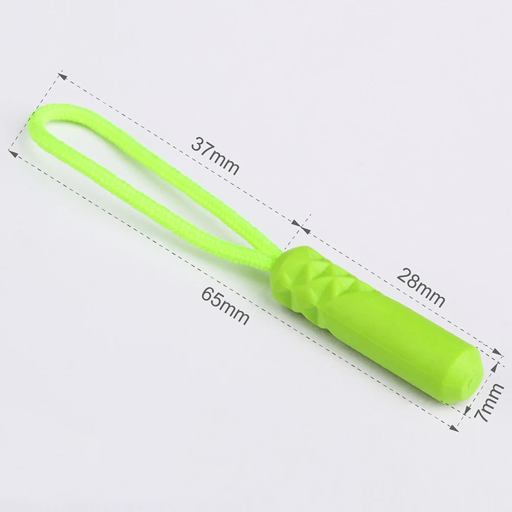 

20PCS Black Zipper Pulls Strong Plastic Polyester Durable Jacket Backpack Suitable All Zippers Clothes Repair DIY Accessories