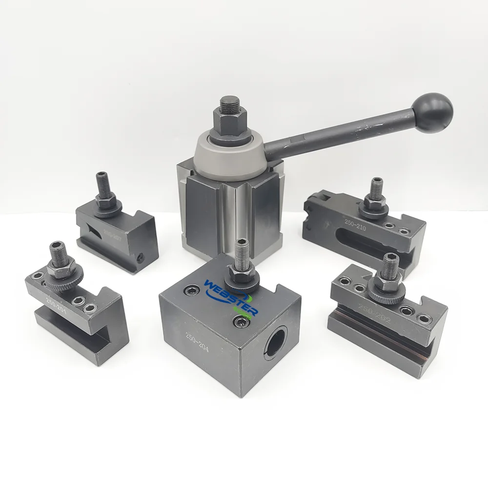 

Wedge Type Turret DA 17"-48" Swing 251-555 6pcs Quick Change Tool Post Holder Set For Lathe