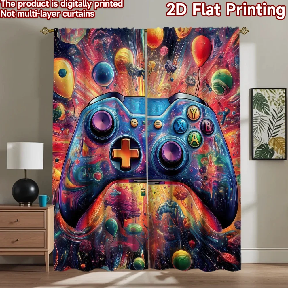 

1pc 2D flat Photography Backdrop Photography Backdrop Colorful Game Controller Explosion 100% Polyester Holiday Decorations