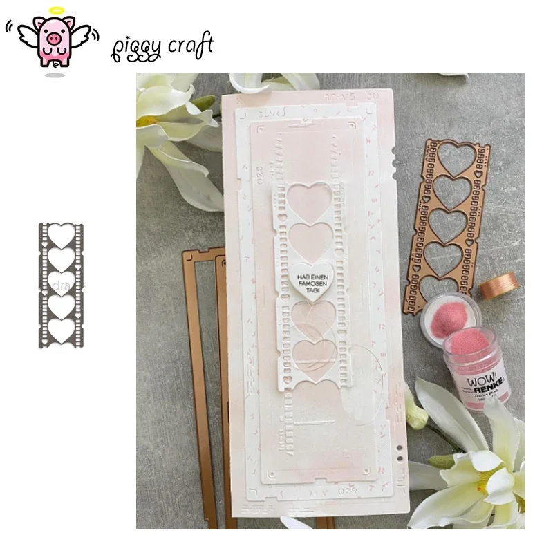 

Piggy Craft metal cutting dies cut die mold Love frame Scrapbook paper craft knife mould blade punch stencils dies