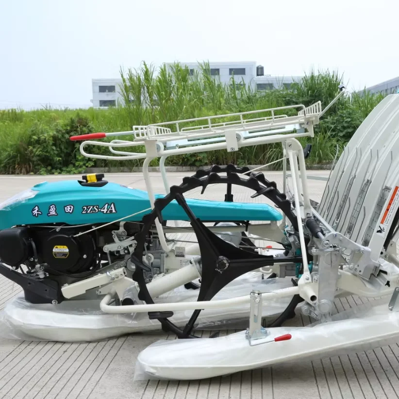 

4 Rows Manual Walking Type Rice Transplanter With New Engine And Gearbox Paddy Rice Planting Machine
