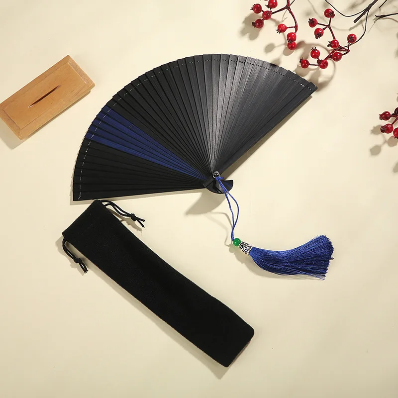 Chinesische Art schwarze Hand Fan Vintage Falt fächer Hochzeits feier Gunst liefert chinesische Tanz Home Party Falten dekorative Fans