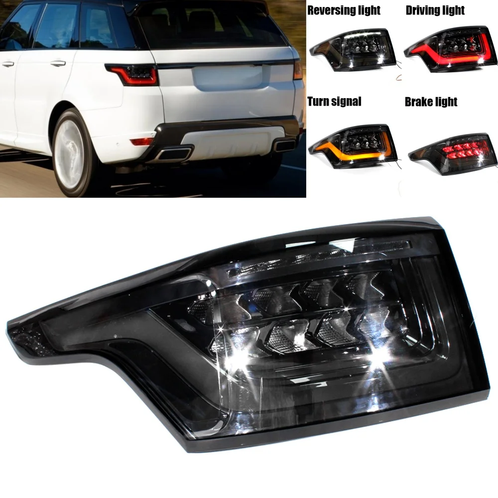 

Left Side Smoke Lens Tail Rear Light Lamp With LED Bulbs LR043974 LR031758 For Range Rover Sport 2018 2019 2020 2021