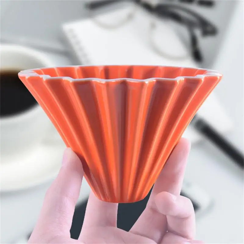 Ceramic Coffee Dripper Pour Over Coffee Maker Handmade Origami Coffee Filter Cup Flower Shape Funnel Drip Cafe Cake Cup Home