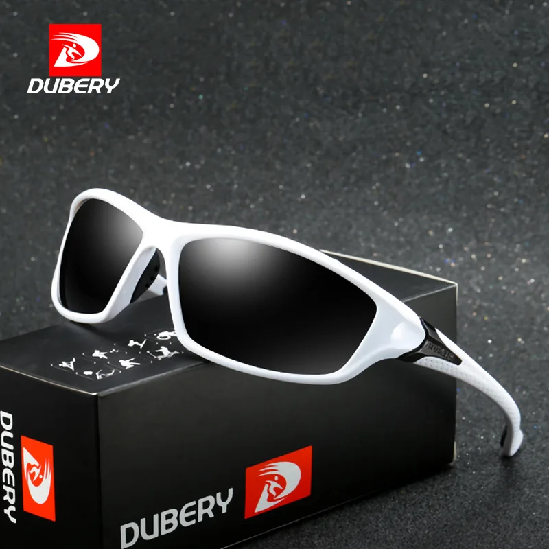 DUBERY New Polarized Sports Sunglasses Night Vision Driving Glasses for Men Women Luxury Brand Outdoor Goggles UV400 9 Colors