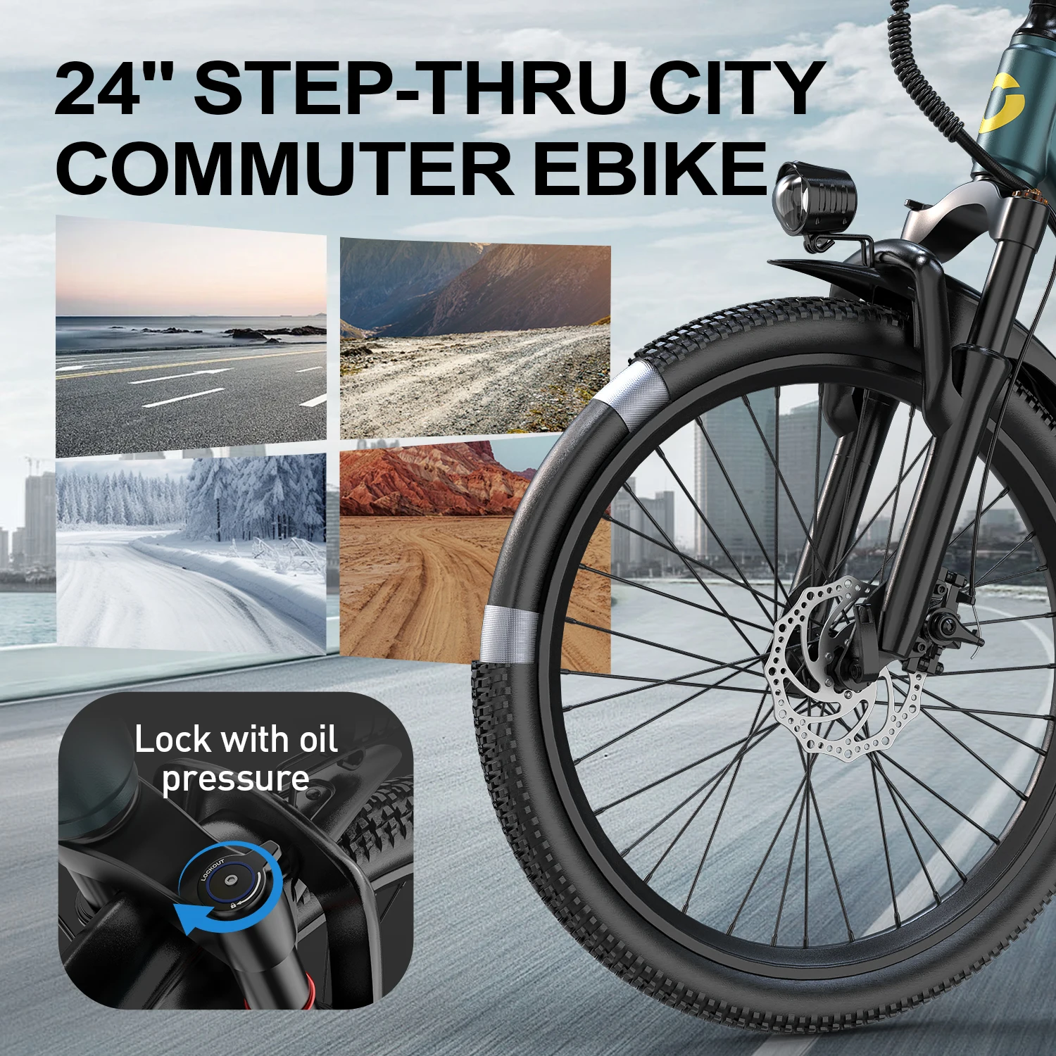 GT300 24 Inch Electric Mountai - Commuter Biking 评论和价格