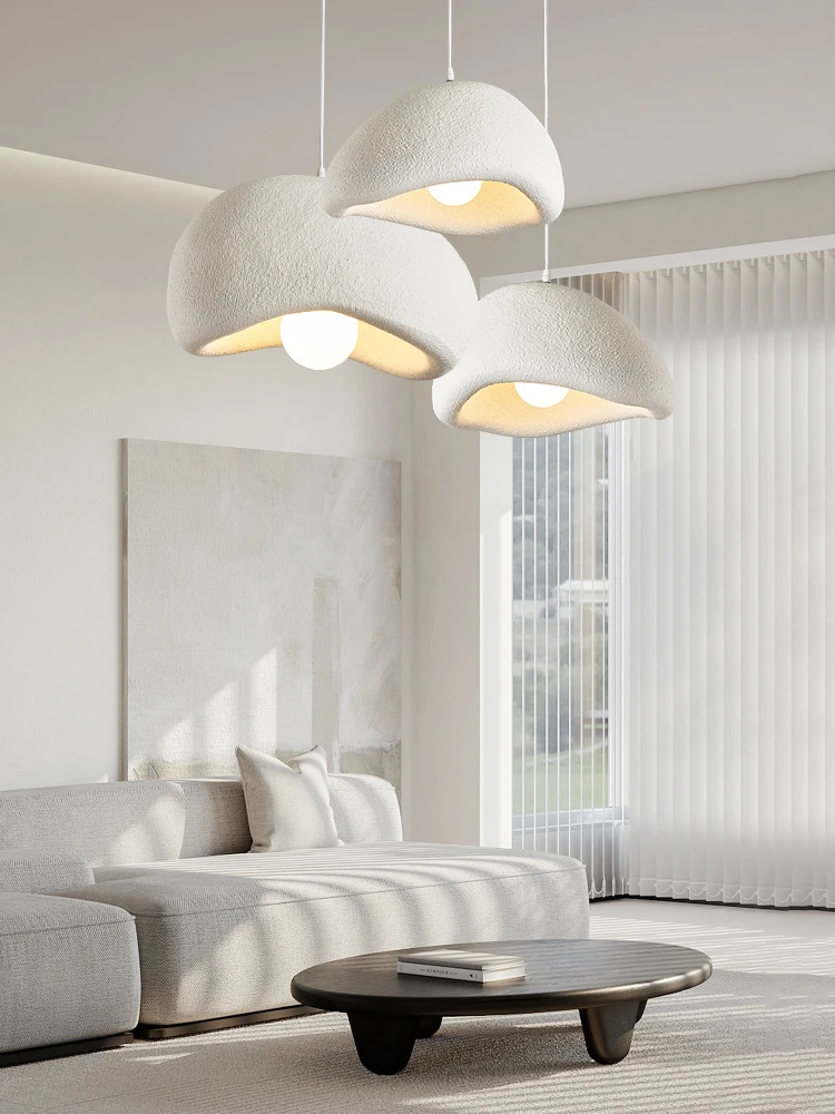 مصباح معلق لغرفة المعيشة على طراز وابي سابي الياباني، مصباح مطعم بتصميم حديث، مصباح معلق لغرفة النوم على شكل بار إبداعي