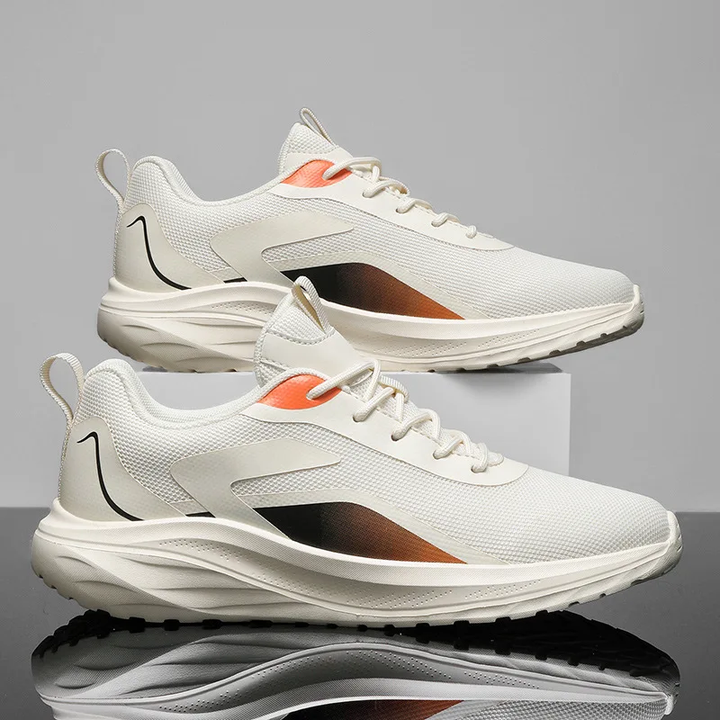 

New large-sized running shoes for men, mesh shoes, shock-absorbing, lightweight and casual shoes, soft-soled youth sports shoes