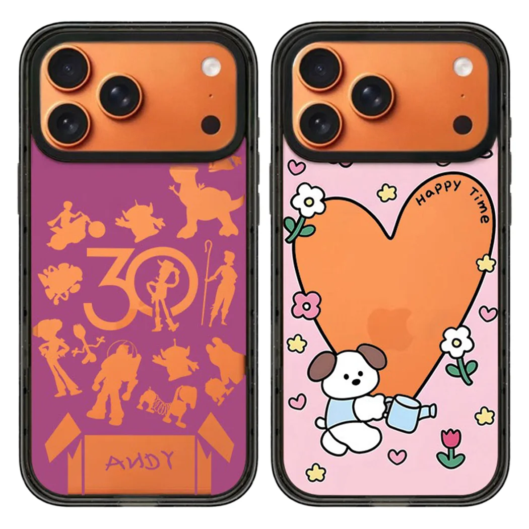 

White Flower Dog Acrylic Black Border Magnetic Case: Compatible With IPhone 17 16 15 14 13 12 Pro Max 17 Air