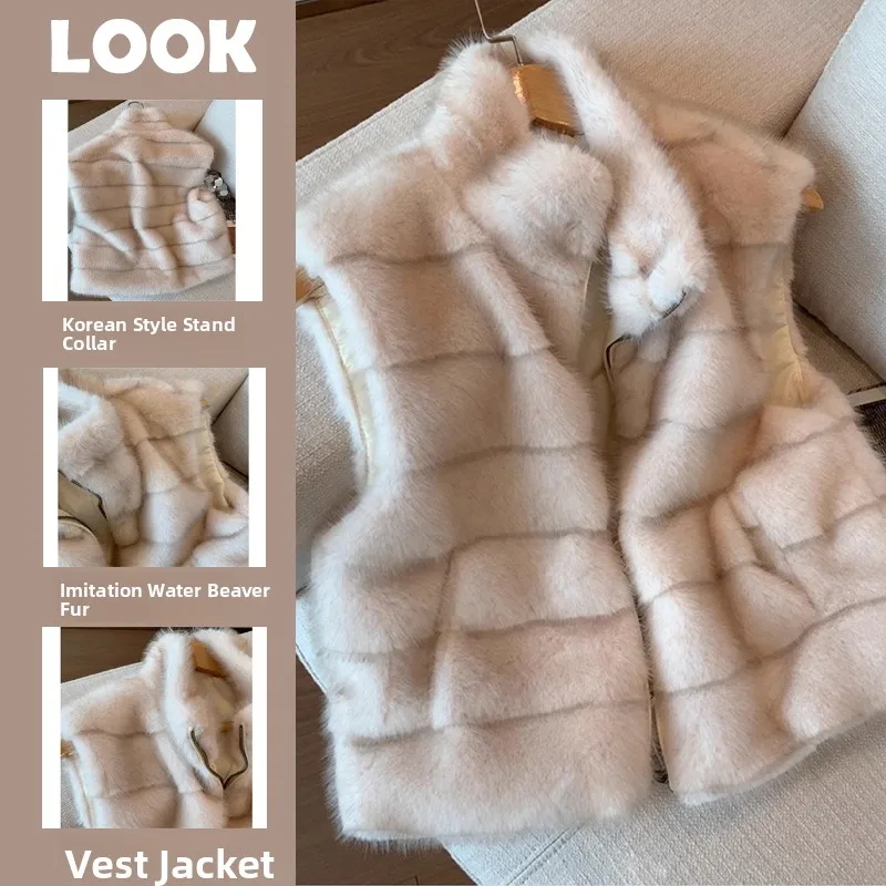 

Зимний женский стеганый жилет из искусственного меха Jaet с воротником-стойкой, маленький Fraance Sle, застежка-молния с ветром, цвет, полиэстер