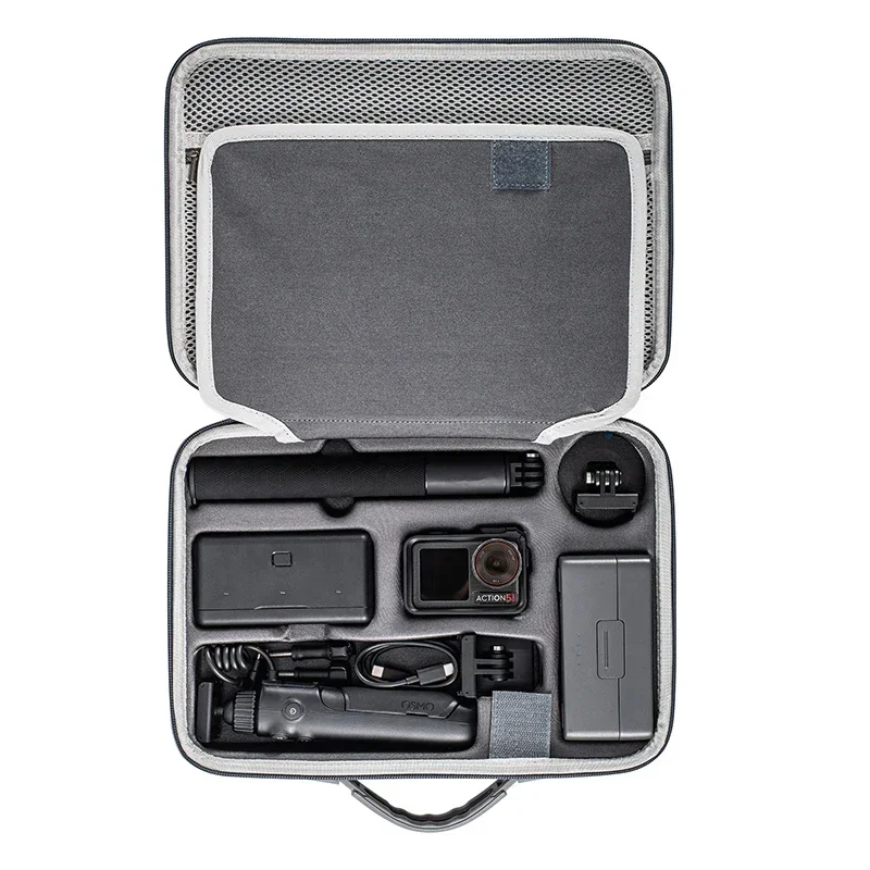 Custodia portatile per DJI Osmo Action 5 Pro Borsa impermeabile Caricatore Base batteria Selfie Stick Borsa portaoggetti Accessori per fotocamera