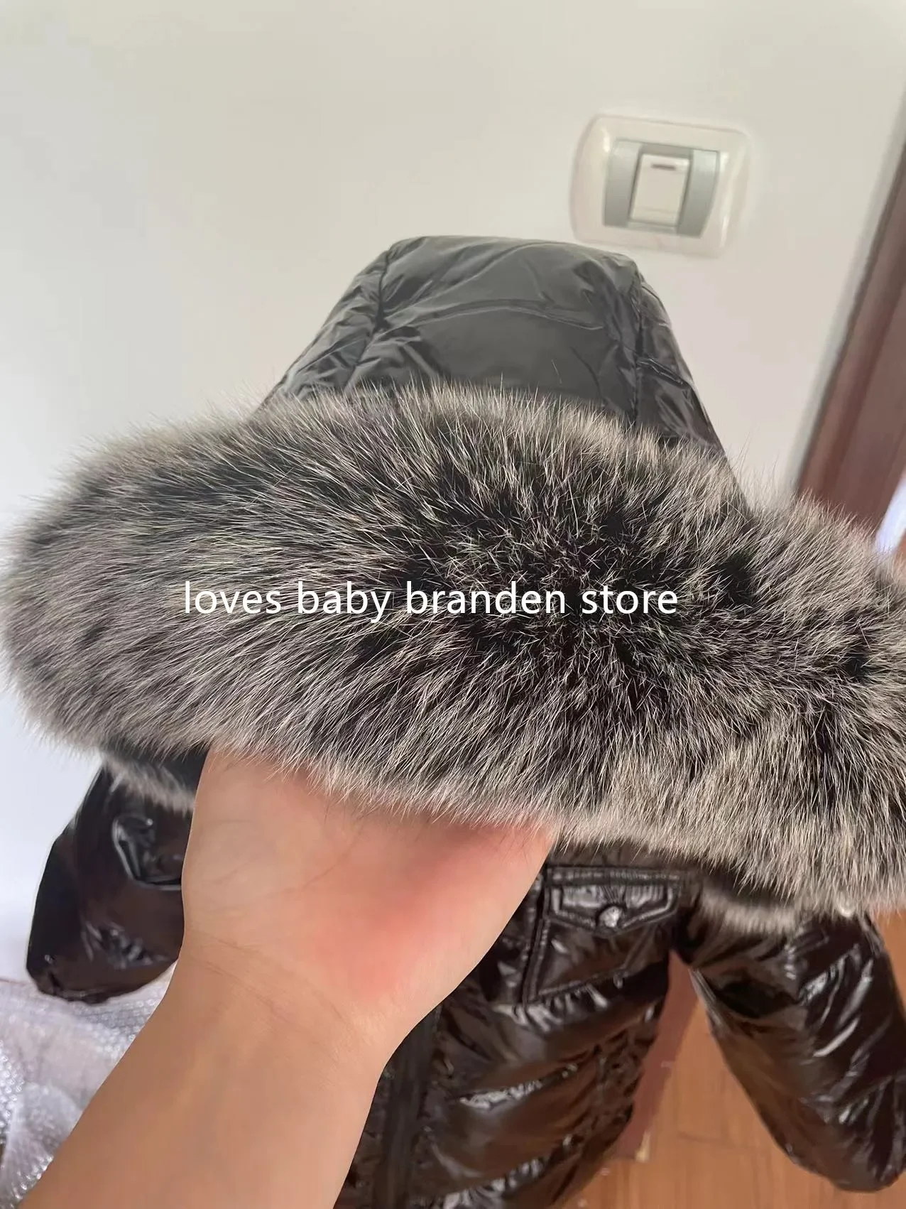 New Winter Thicker Children Down Jacket Overall Suit Big Real Fur Collar Kids Ski Suit Boys Girls Warm Jacket Silver ws1876