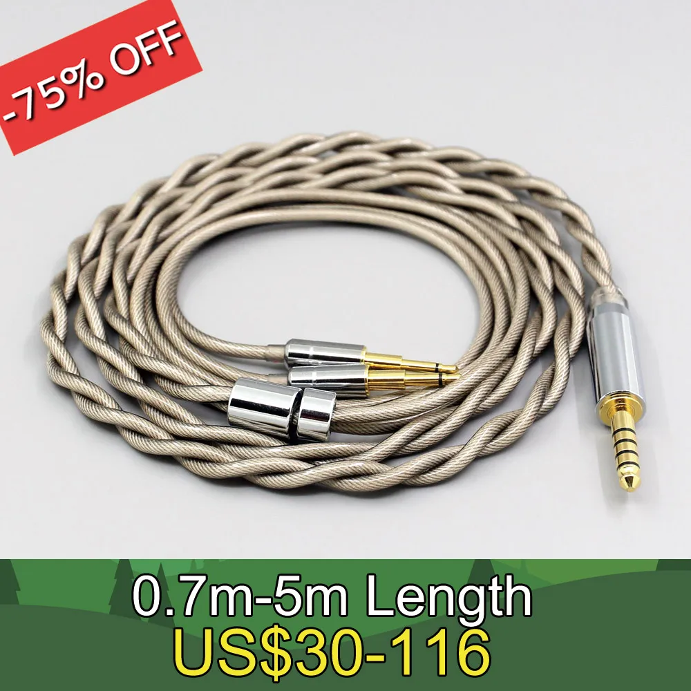 

Type6 756 core 7n Litz OCC Silver Plated Earphone Cable For Hifiman HE560 HE-350 HE1000 XiaoMi Headphone 2.5mm pin LN007853