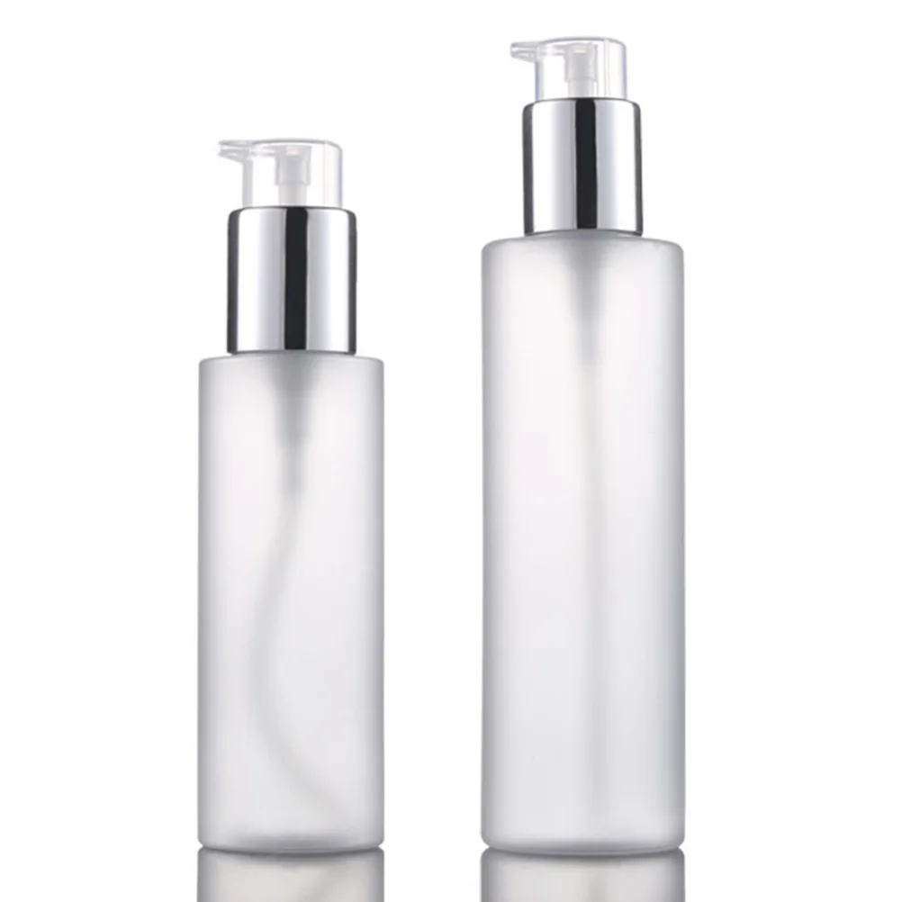 3 Pcs Flat Shoulders Travel Essence Lotion Vacuum Bottle Shampoo and Conditioner Bottles Liquid Subpackaging