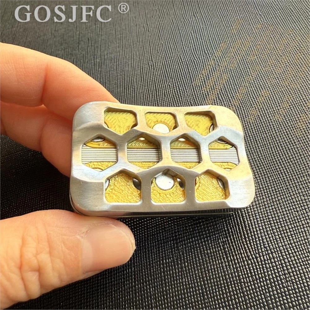 Grand aimant ajouré en titane et acier inoxydable, curseur de poussée illimité, jouets Fidget pour adultes, Fidget Spinner