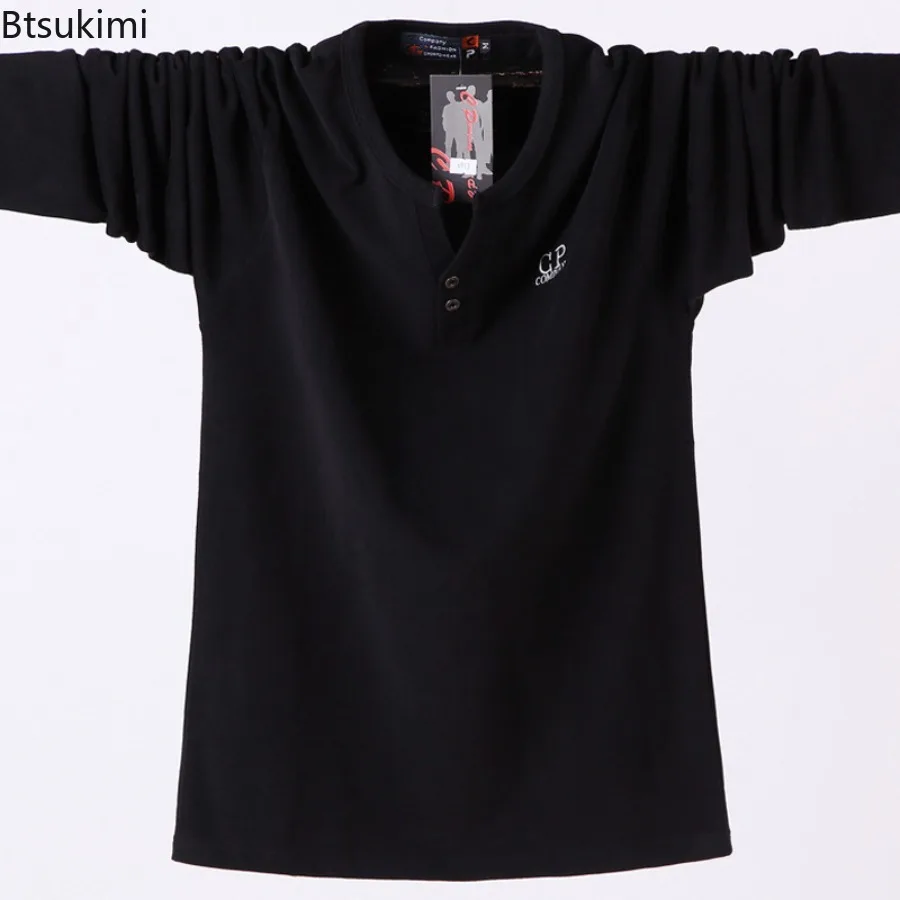 Autumn New Men's Clothing Comfortable Cotton Long Sleeve T-shirts Men Outdoor Casual Sports Tees Oversized Simple Men Basic Tops