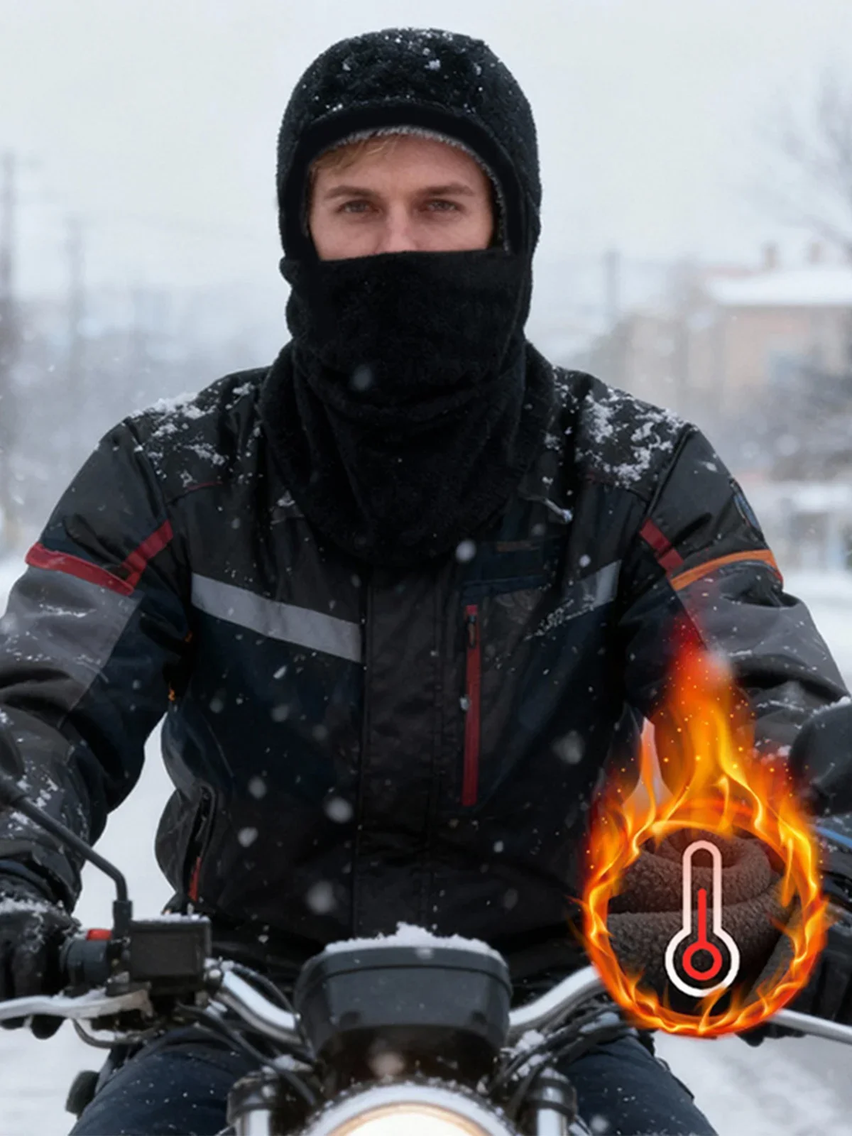 Balaclava Winter-Sportmütze Gesichtsmaske Verdickt Winddicht Warm Vollgesichtsabdeckung Multifunktional für Männer und Frauen Angeln – Detail 1