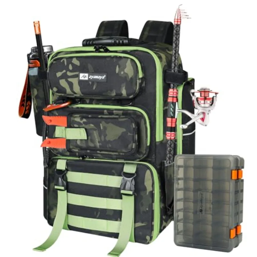 ayamaya-sac-a-dos-de-peche-40l-sac-a-dos-de-materiel-avec-porte-canne-2-plateaux-de-materiel-grand-sac-de-peche-resistant-a-l'eau-equipements-pour-ou