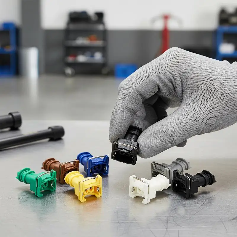 Multi Color Auto Fuel Injector Connectors Auto Connector Housing Sturdy Plastic Shell For Car Wiring Repair Maintenance
