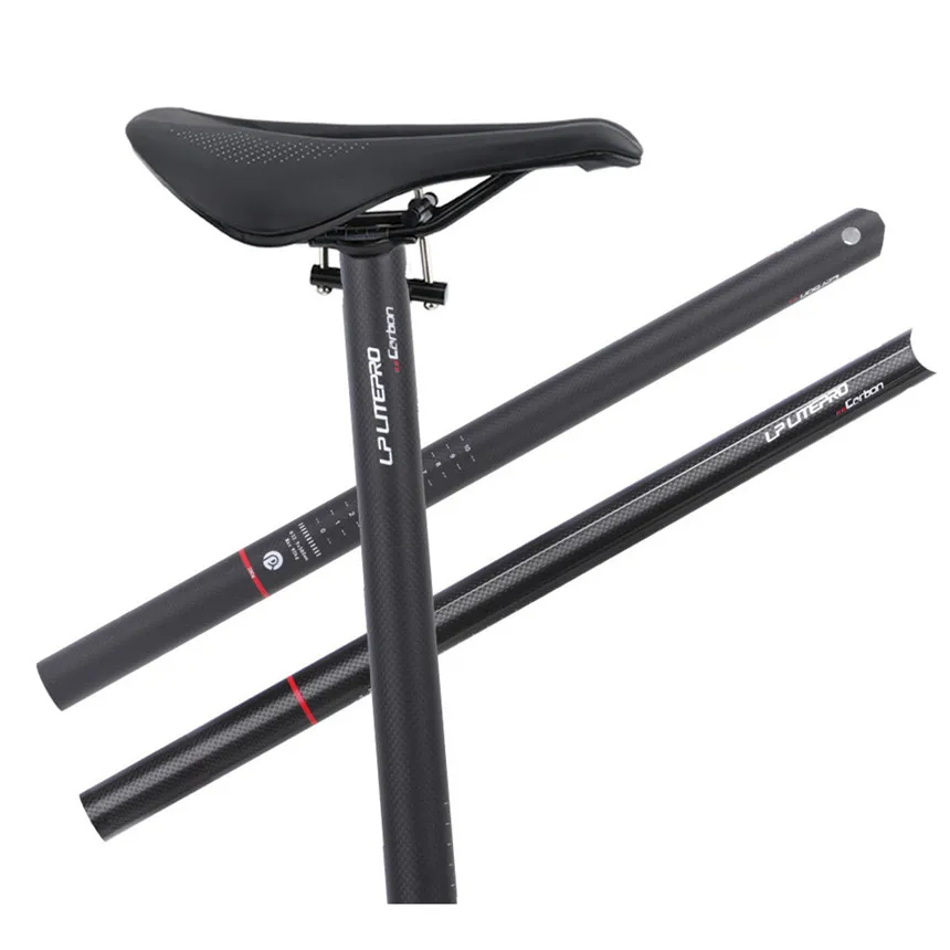 Lp Litepro Folding Bike Carbon Fiber Seatpost 31.8 33.9mmx580MM 412 SP8 Fnhon Bicycle Ultralight Seat Post Tube