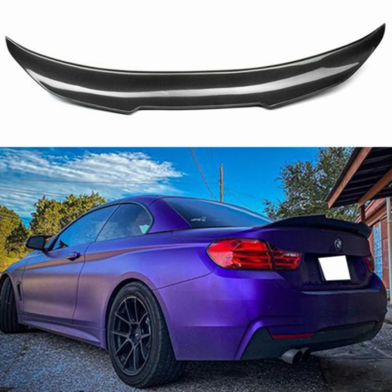 

FOR BMW 4 Series F33&M4 F83 Convertible PSM Style Carbon fiber Rear Spoiler Trunk wing 2013-2020 FRP Glossy black Forged carbon