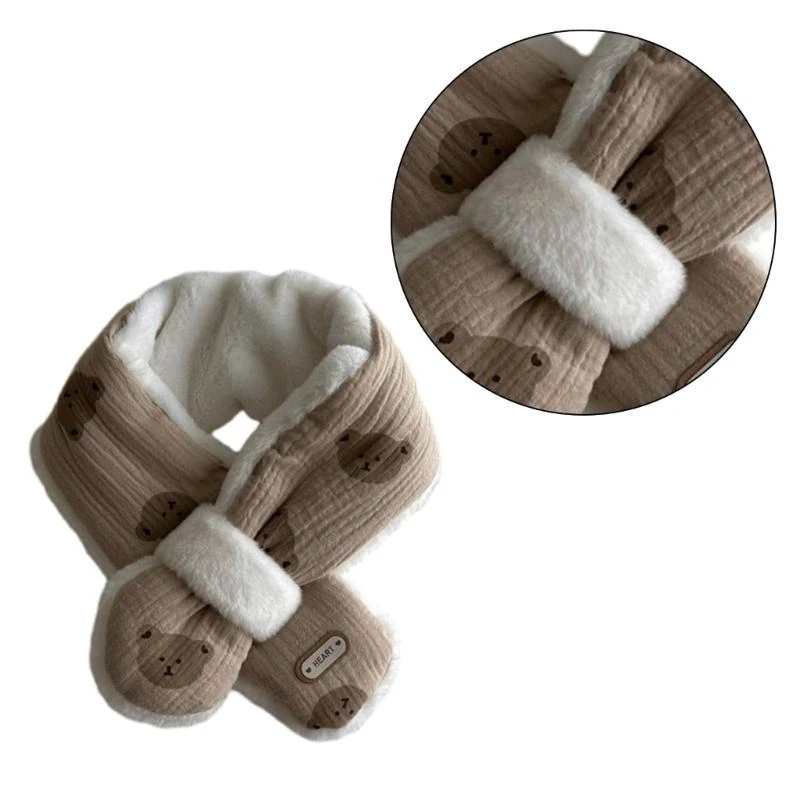 

Bear Pattern Neckerchief Trendy Baby Neck Scarf Comfortable Kids Muffler