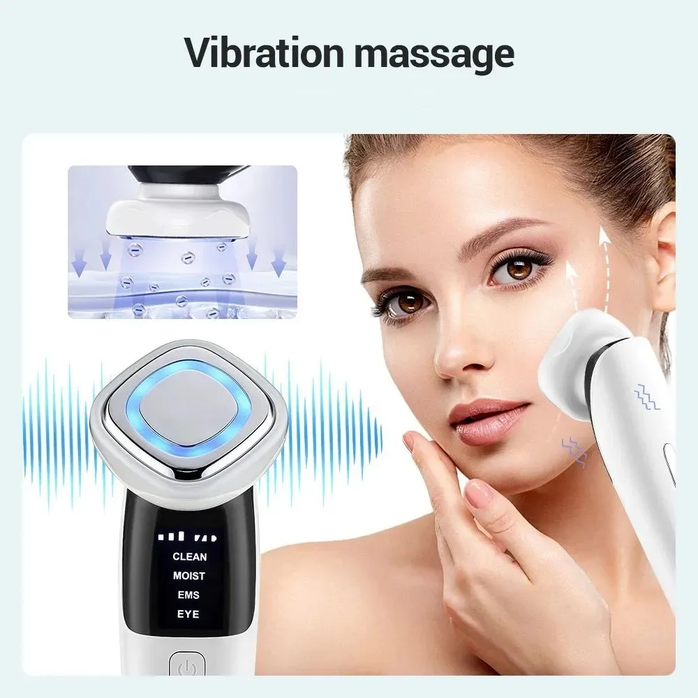 2025 Nuevo masajeador de estiramiento facial Microcorriente Cuidado de la piel Dispositivo de belleza de compresión caliente