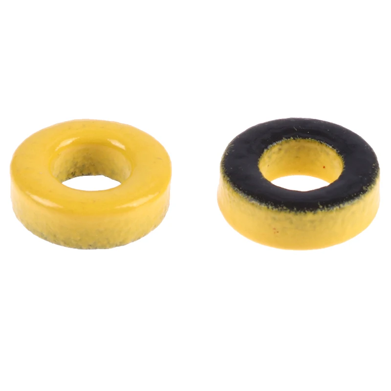 5pcs T37-6 Iron Powder Cores 9.5*5.2*3.3mm AL=3.0nH/N2 8.5uo Iron Dust Core Ferrite Toroid Core Coating Yellow Gray