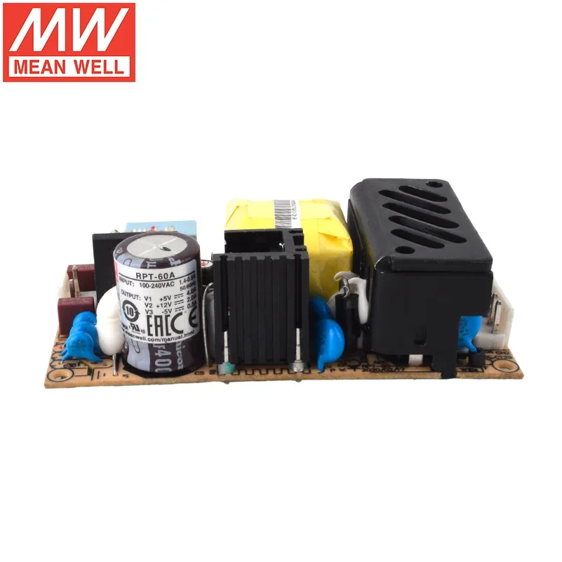 MEAN WELL PCB Tipo RPT-60 Série Fonte de alimentação de grau médico de saída tripla RPT-60A RPT-60B RPT-60C RPT-60D RPT-6003 MEAN WELL PC