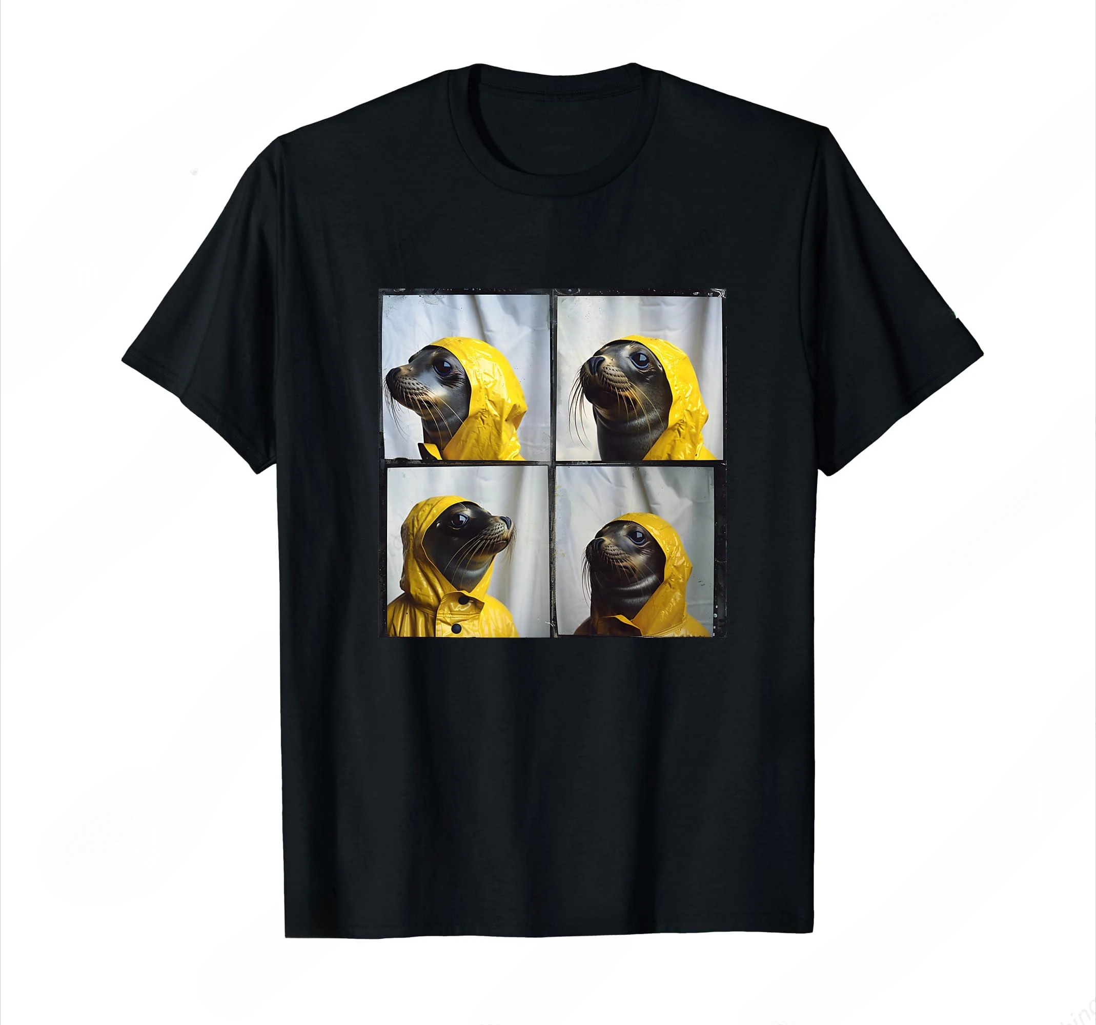 Cute Sea Lion Fun Animal Men's and Women's T-shirt Fashion Men's Clothing Cotton Fit Shirt