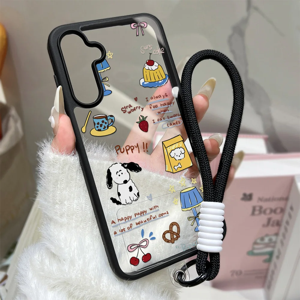 Für Samsung A17 5G Lanyard-Hülle Samsung A56 A57 5G A 17 A55 A54 A07 A06 A36 A35 A34 A16 A15 A14 Hüllen Niedliche Katzen-Handyhülle – Detail 4