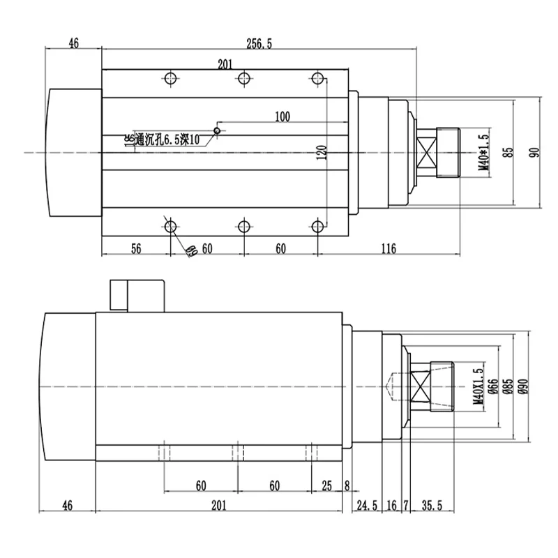 CNC 4.5kw مربع المغزل المبرد بالهواء ER32 تشاك 4 تحمل 220 فولت 380 فولت جهاز التوجيه باستخدام الحاسب الآلي النجارة آلة نحت وطحن