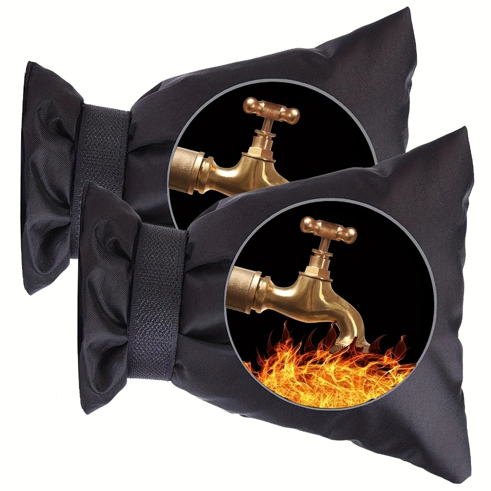 1/2/3 قطعة غطاء صنبور الشتاء في الهواء الطلق ، 5.9 بوصة عرض × 7.8 بوصة ارتفاع قابل لإعادة الاستخدام معزول حنفية غطاء ارتجاعي ، غطاء واقي غطاء مضاد للتجمد #1