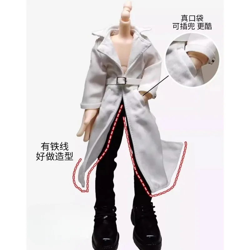 Langes Windbreaker-Hemd und Hose im Maßstab 1:12, Asi 2.0 OB11-Kleidungsmodell, passend für 1:12 Azone Picco Actionfigur-Körperpuppen – Detail 1