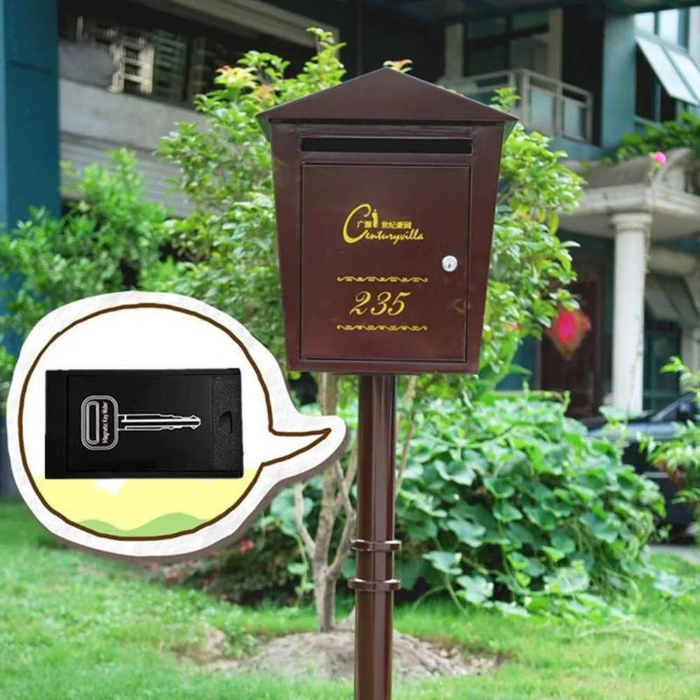 

Магнитный ящик для автомобильных ключей с одним тиснением, секретный скрытый ящик для хранения ключей с защитой от потери, портативный ящик для хранения ключей