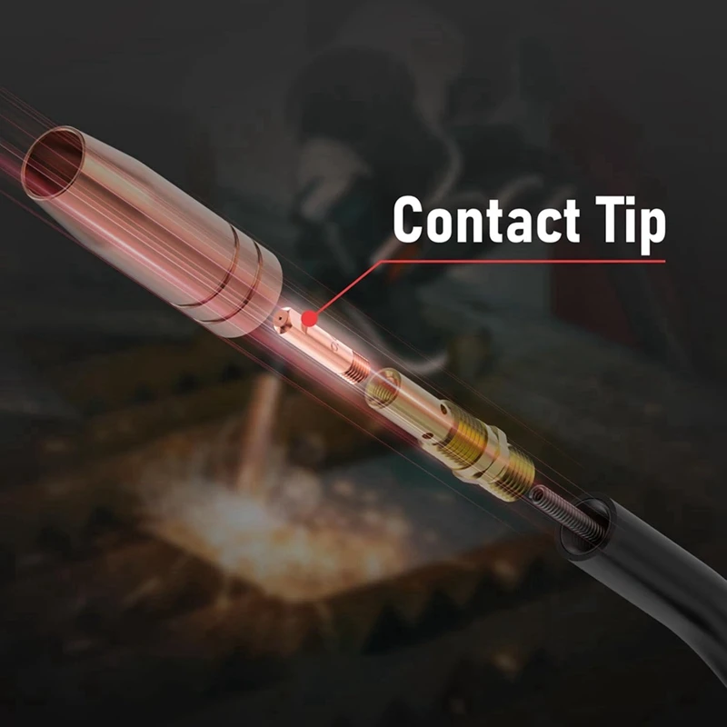 Panas! 15AK Nozzle kontak MIG Gas berpelindung, aksesori las pelindung Gas 0.9 25 buah