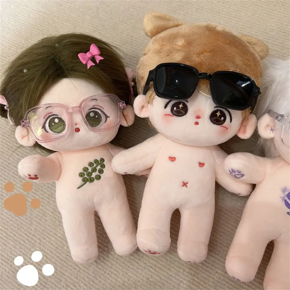 Mini High Quality 8cm Doll Glasses Cute Mini Cotton Doll Frame Fashion Round Frame 20cm Cotton Dolls