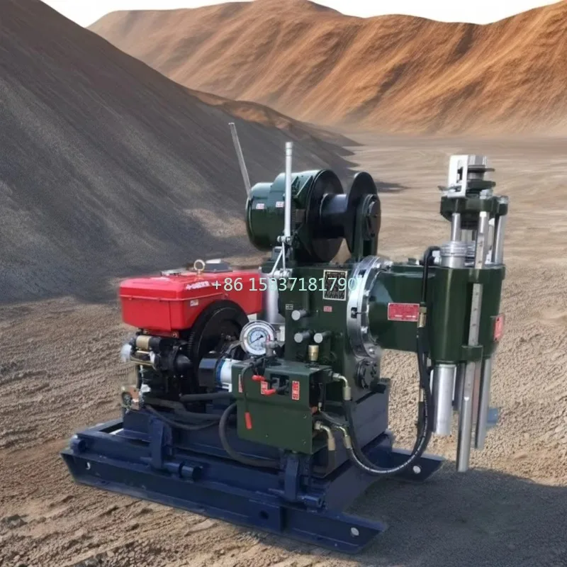 Diesel Engine Core Drilling Rig Machine 200 Meter Deep Sampling Small Pneumatic Water Well Drilling Rig Machine for Burkina Faso