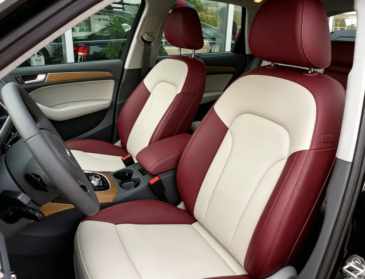 Für Audi A5 2010~2017 Maßgefertigte Autositzbezüge Luxuriöses Nappaleder 100% Passgenau Innenausstattung 360 ° Vollständige Abdeckung – Detail 10