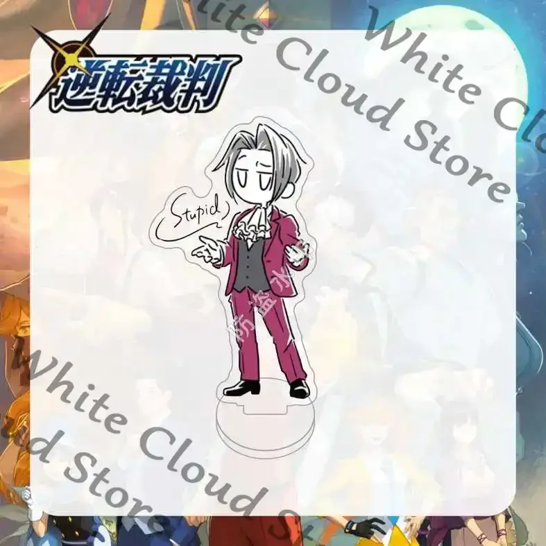 Anime Ace Attorney Phoenix Wright Miles Edgeworth Cosplay Doujin Acrylic Signboard Cartoon Standee Stands Ornament Collection