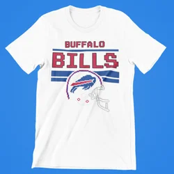 Buffalo Bills Tecmo Bowl Throwback Retro NES Pixel Art t-shirt grafica a 8 Bit